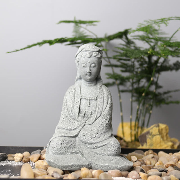 Buddha Stones Avalokitesvara Statuetka Błogosławieństwo Dekoracja Domu