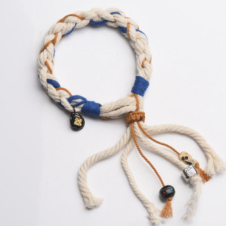 Buddha Stones Tybet Zakiram Bogini Bogactwa Thangka Ręcznie Robiona Bransoletka Szczęścia