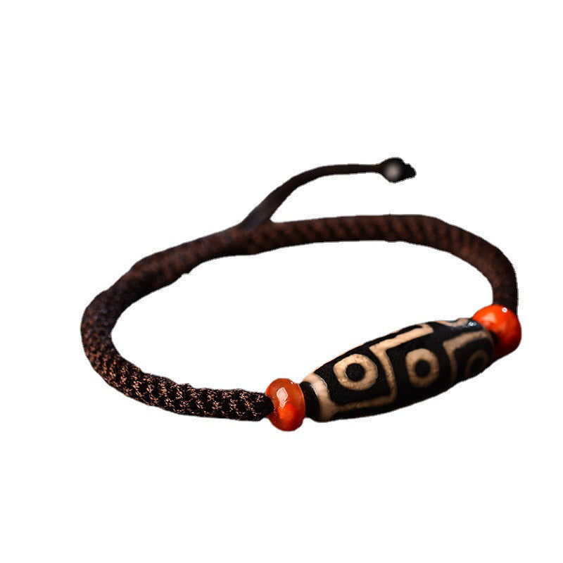 Bransoletka z Buddha Stones z dziewięcioma oczami i sznurkiem Prosperity Stones