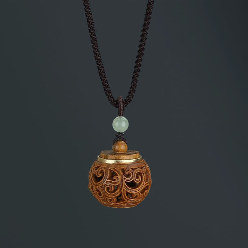 Buddha Stones Tybet Zielony Sandałowiec Palisander Om Mani Padme Hum Lotus Pozytywny Uspokajający Naszyjnik Wisiorek - Okrągły butelkowo-zielony sandałowiec - image 17