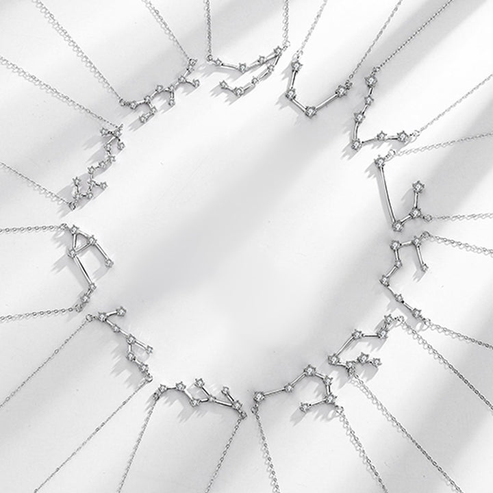 Buddha Stones 925 Srebro Sterling 12 Konstelacji Zodiaku Astrologia Błogosławieństwo Naszyjnik Wisiorek