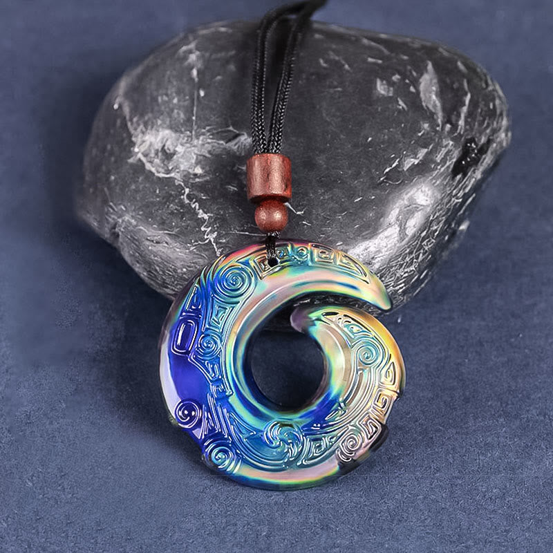 Zmieniający kolor szczęścia poprawia wzór naszyjnika Liuli Crystal Pendant