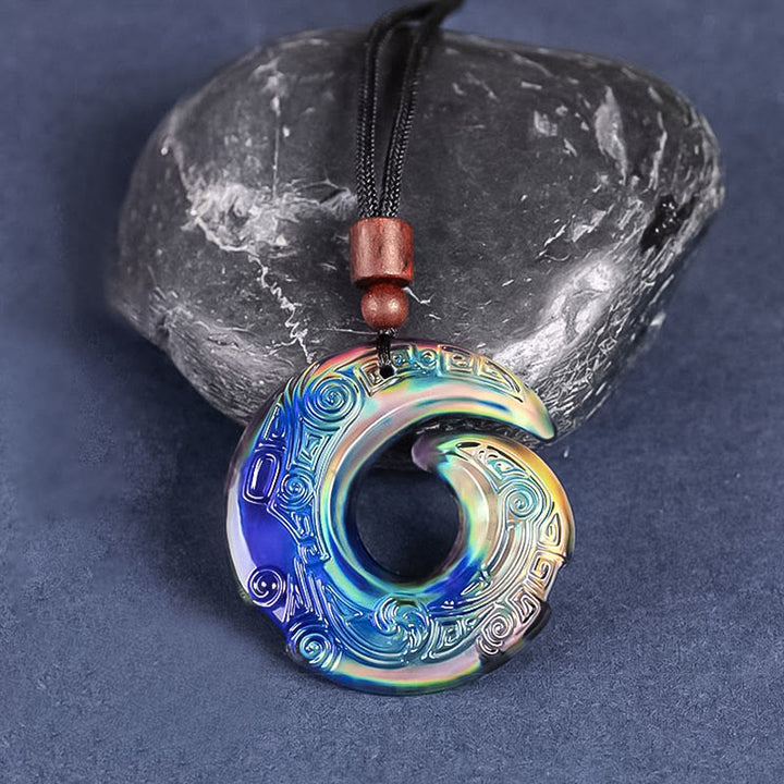 Zmieniający kolor szczęścia poprawia wzór naszyjnika Liuli Crystal Pendant