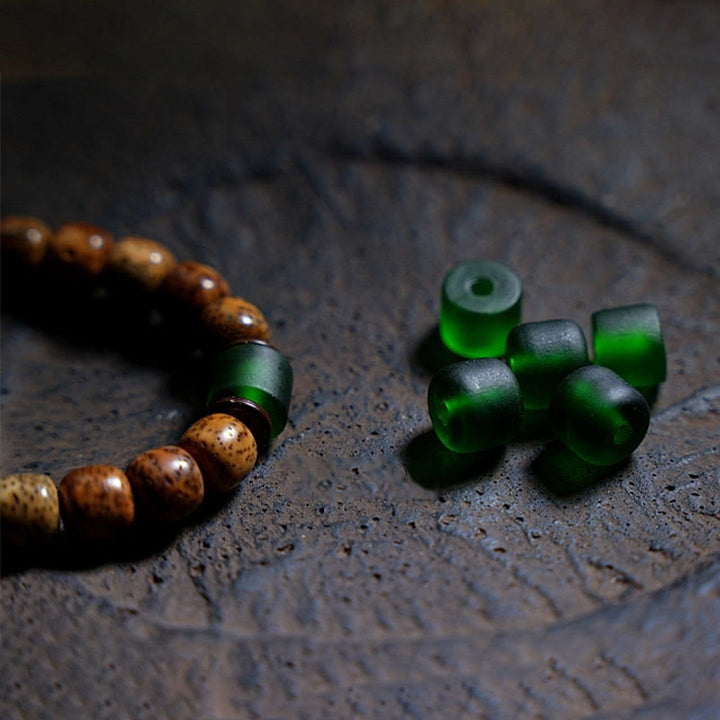 Buddha Stones Tybetańskie Nasiona Bodhi Bursztyn Dzi Koralik Agat Zakiram Bogini Bogactwa Koraliki Bransoletka Potrójnie Owijana