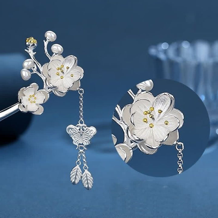 Spinka do włosów z frędzlami w kształcie motyla w kształcie śliwki