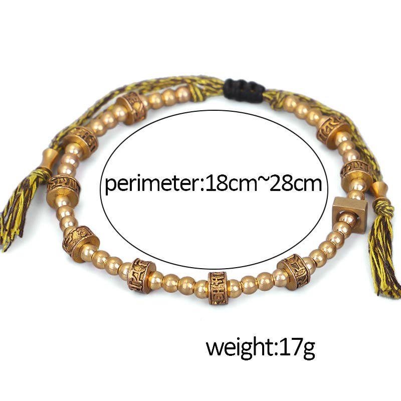 Buddha Stones Tybetańskie Klątwa Sześć Prawdziwych Słów Bransoletka Bogactwa