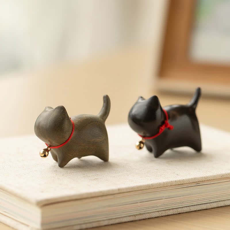 Buddha Stones drzewo sandałowe Małe liście Czerwone drzewo sandałowe Słodkie zwierzęta koty Uspokajający spokój Dekoracja - image 2