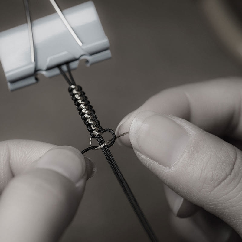 Buddha Stones Tybetańskie Ręcznie Robione King Kong Węzeł Ochrona Magnetyczna Zapięcie Bransoletka Pleciona