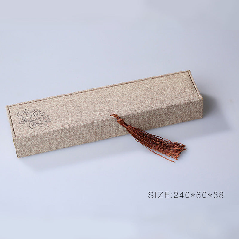 Buddha Stones Wzór Lotosu Pudełko Do Przechowywania Biżuterii Pudełko Na Prezenty Frędzle