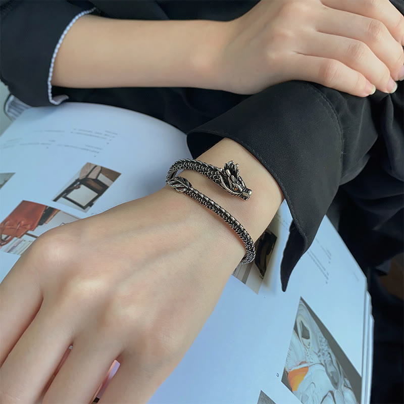 Bransoletka ochronna na Buddha Stones ze wzorem łusek smoka