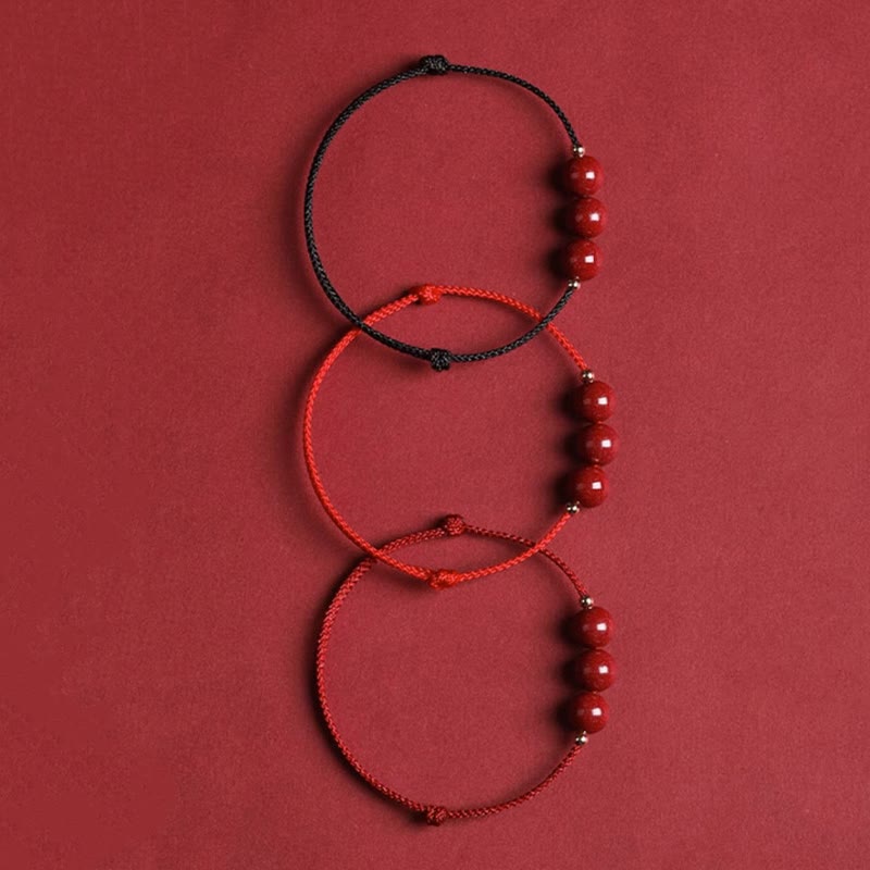 Naturalne Buddha Stones , koraliki z cynobru, bransoletka na kostkę, błogosławieństwo, szczęście