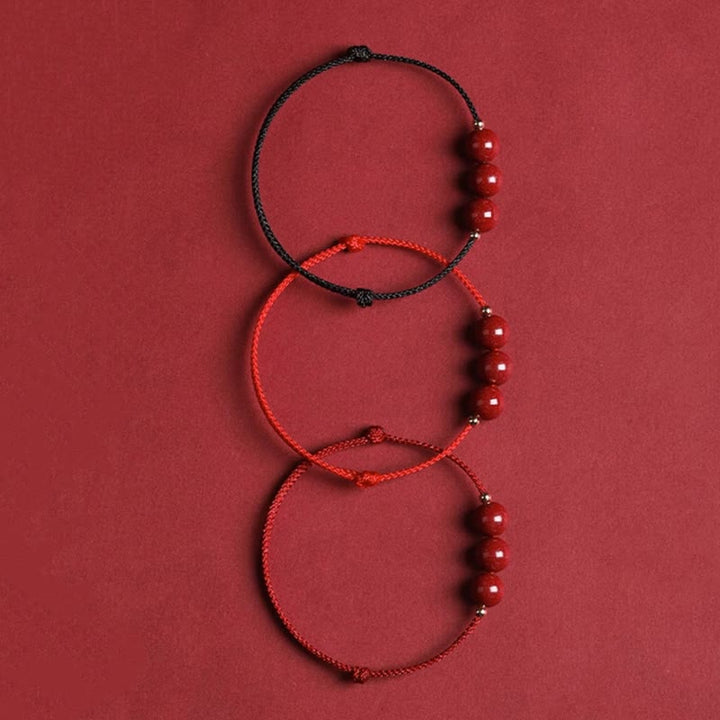 Naturalne Buddha Stones , koraliki z cynobru, bransoletka na kostkę, błogosławieństwo, szczęście