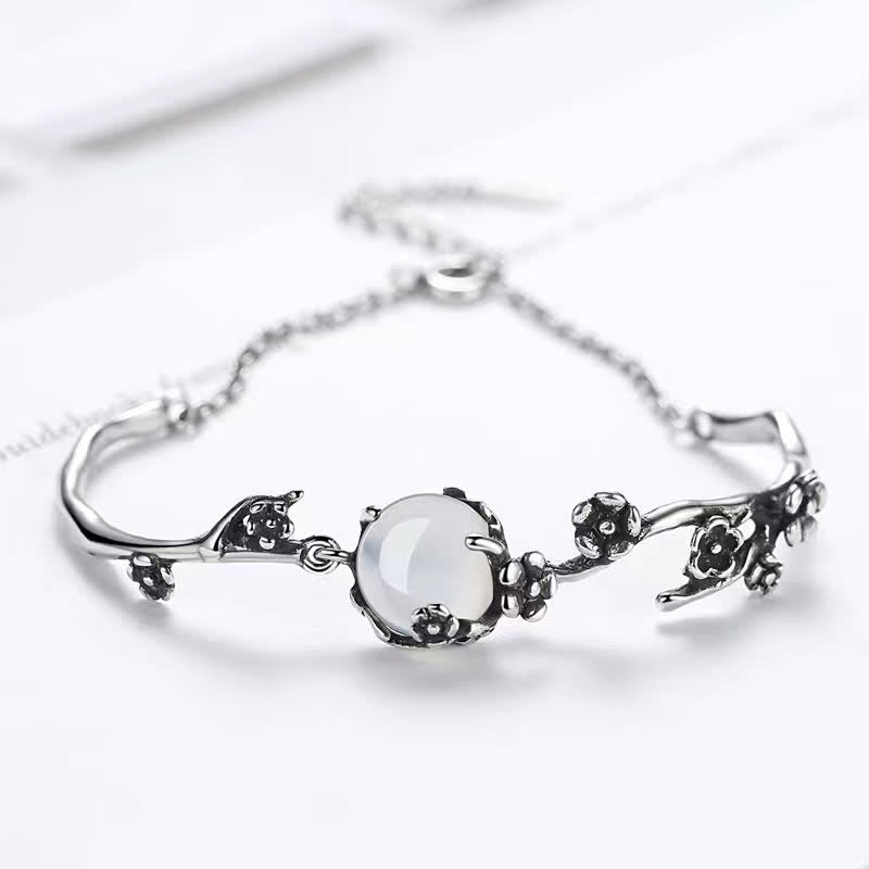 Bransoletka Buddha Stones Plum Blossom Chalcedon Positive