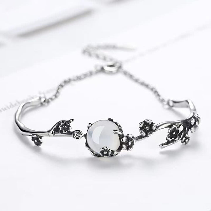 Bransoletka Buddha Stones Plum Blossom Chalcedon Positive