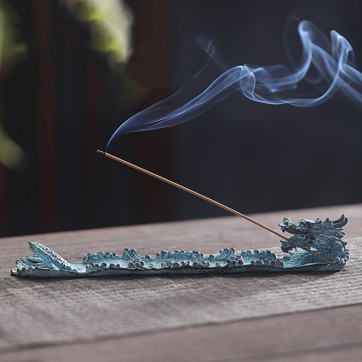 Buddha Stones Pomyślny Smok Siła Stop Kadzidło Palnik Dekoracja
