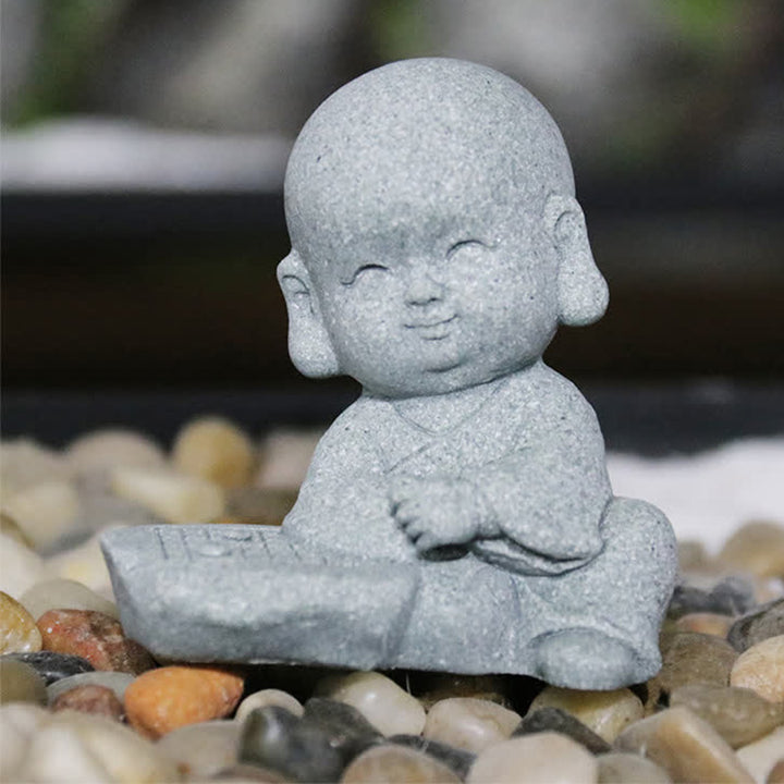 Buddha Stones Medytacja Modlitwa Mnich Statua Buddy Spokój Dekoracja Domu