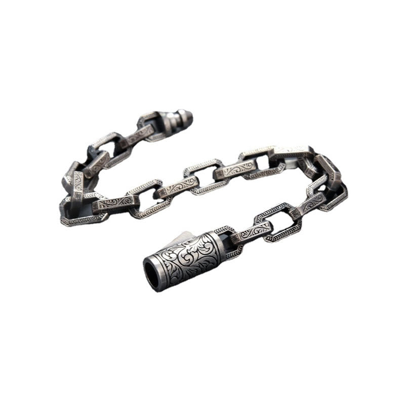 Bransoletka energetyczna Buddha Stones Vintage Tang Dynasty Flower Design Grawerowana Szczęście