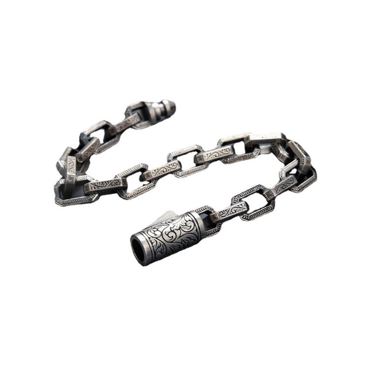 Bransoletka energetyczna Buddha Stones Vintage Tang Dynasty Flower Design Grawerowana Szczęście