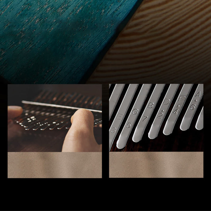 Kalimba z Buddha Stones 17 klawiszy Pianino kciukowe Drewno mahoniowe Akacja Orzech Przenośne pianino palce