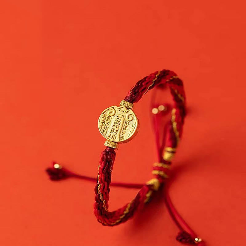 Buddha Stones Pięć kierunków Bogowie bogactwa Ręcznie robiona reinkarnacja Węzeł Ochrona sznurka Bransoletka warkoczowa