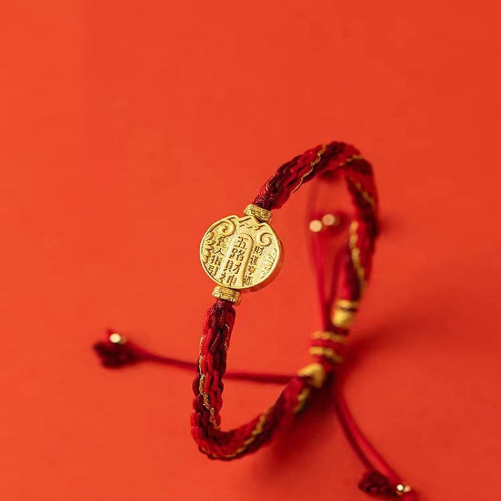 Buddha Stones Pięć kierunków Bogowie bogactwa Ręcznie robiona reinkarnacja Węzeł Ochrona sznurka Bransoletka warkoczowa