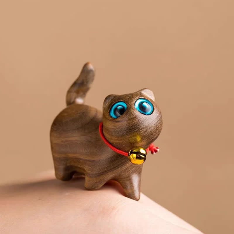 Buddha Stones drzewo sandałowe Małe liście Czerwone drzewo sandałowe Słodkie zwierzęta koty Uspokajający spokój Dekoracja - Zielony sandałowiec, słodki kot - image 19