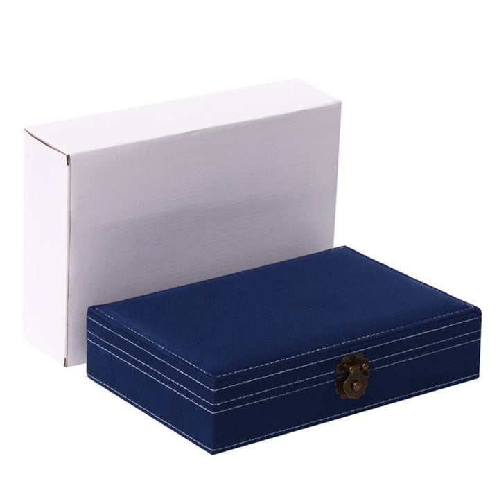 Buddha Stones Prosty Design Organizer na biżuterię Jednowarstwowy flanelowy organizer na biżuterię z zamkiem - image 24