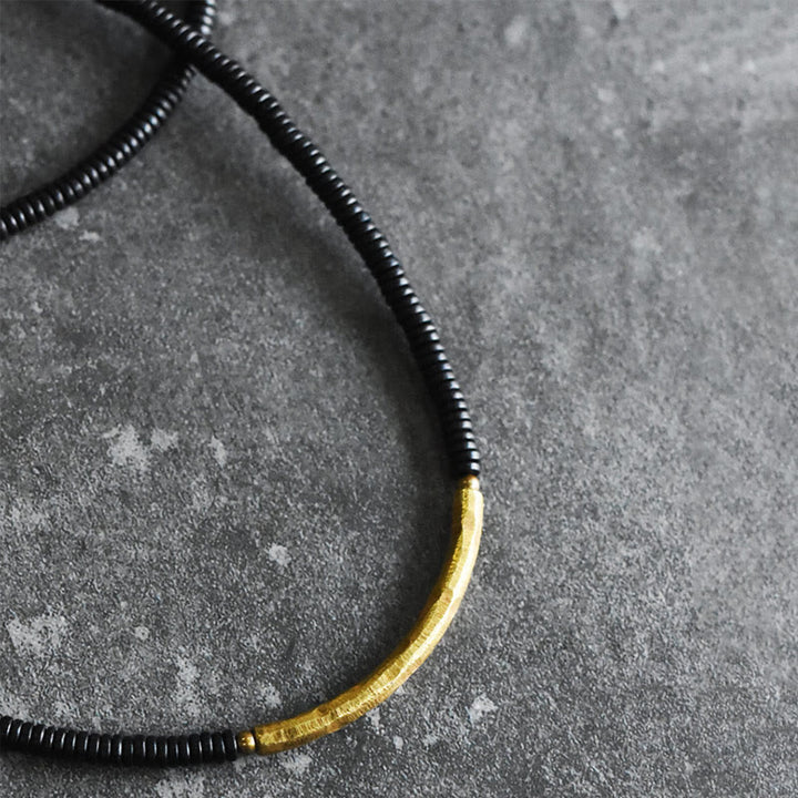 Bransoletka Buddha Stones Ebony Wood Copper Balance Multilayered