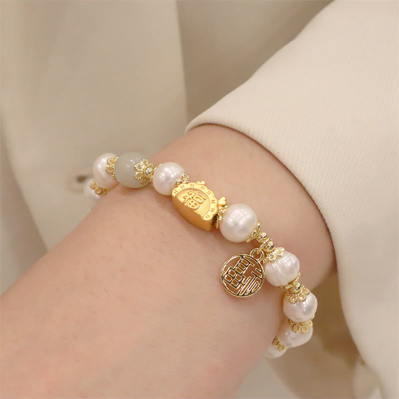 Buddha Stones Rok Smoka Czerwony Agat Kwarc Truskawkowy Czarny Obsydian Jadeit Granat Perła Cynober Pierożek Smok Szczęście Fu Bransoletka - image 31