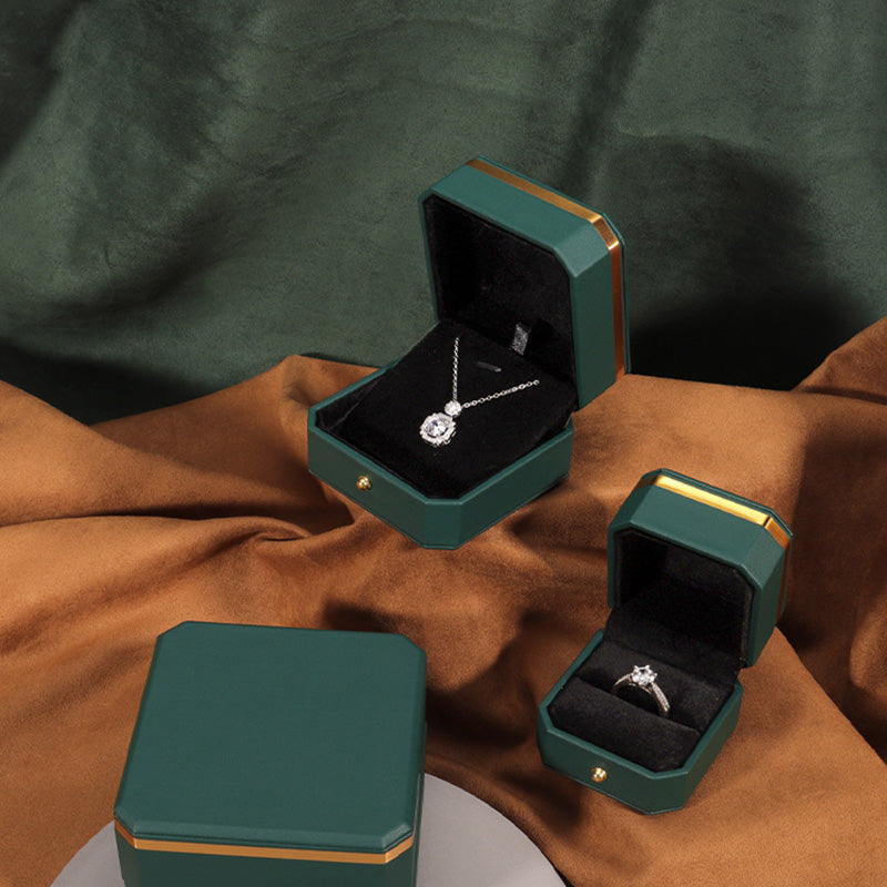 Pudełko do przechowywania biżuterii z Buddha Stones , skórzane pudełko prezentowe PU - image 3