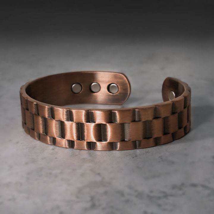 Bransoletka mankietowa z Buddha Stones Vintage Copper Balance