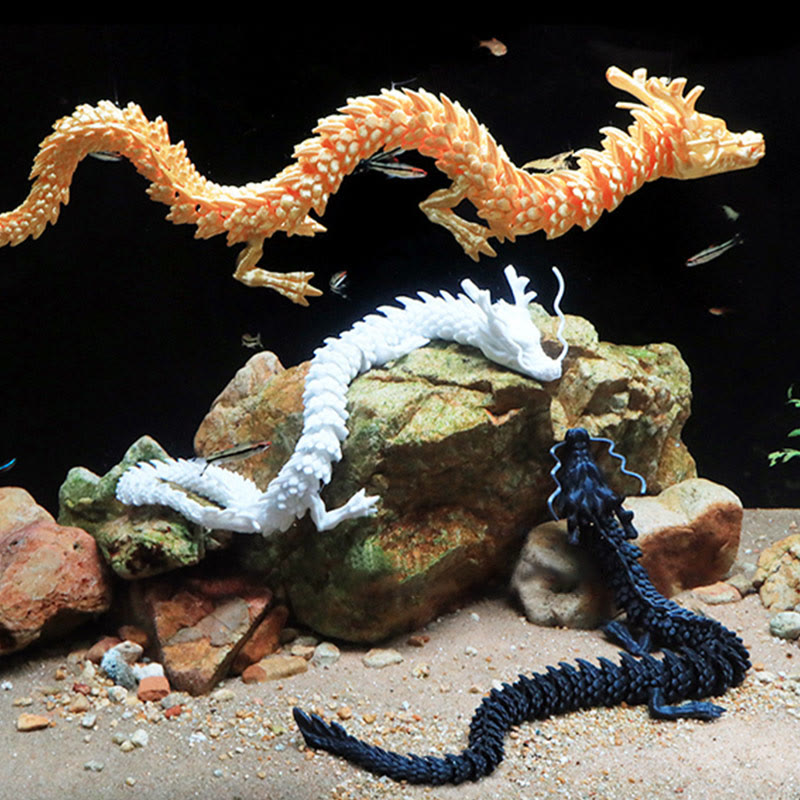 Buddha Stones Feng Shui Smok Świecący 3D Drukowany Smok Szczęście Sukces Dekoracja Domu