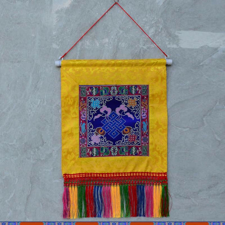 Wadżra Pomyślne Symbole Duchowa Moc Sztuka Ścienna