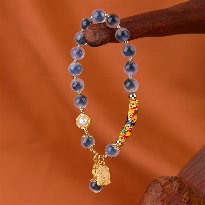 Bransoletka Buddha Stones Natural Blue Candy Amulet Strength
