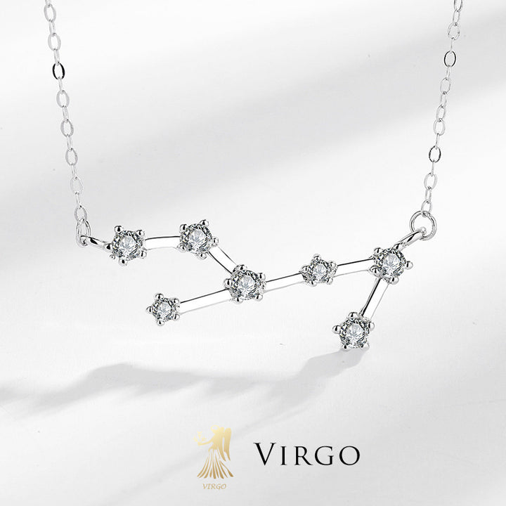 Buddha Stones 925 Srebro Sterling 12 Konstelacji Zodiaku Astrologia Błogosławieństwo Naszyjnik Wisiorek