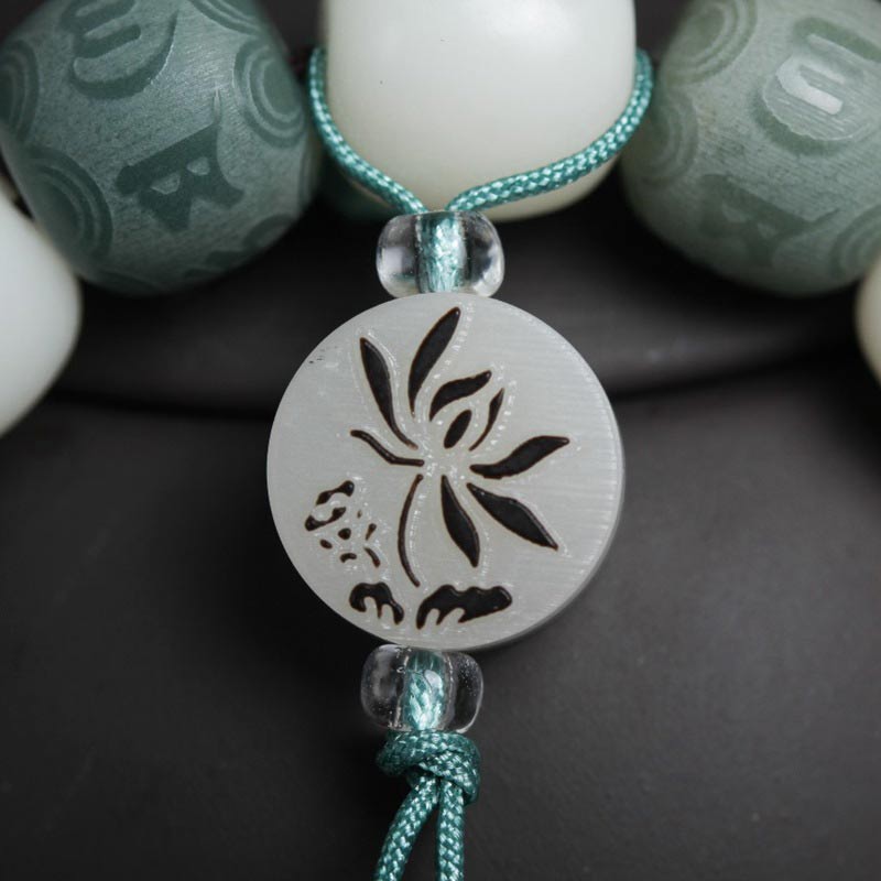 Bransoletka ochronna Buddha Stones White Bodhi Six True Words