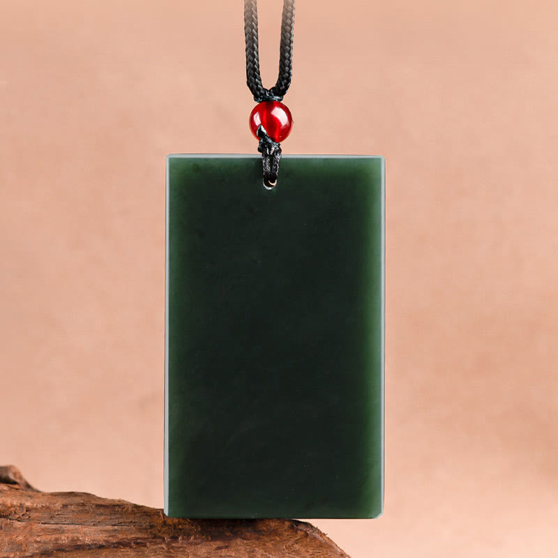 Buddha Stones Hetian Cyan Jade Dragon Grawerowany Naszyjnik Sukces Wisiorek - image 6