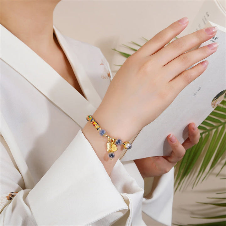 Bransoletka Buddha Stones Natural Blue Candy Amulet Strength