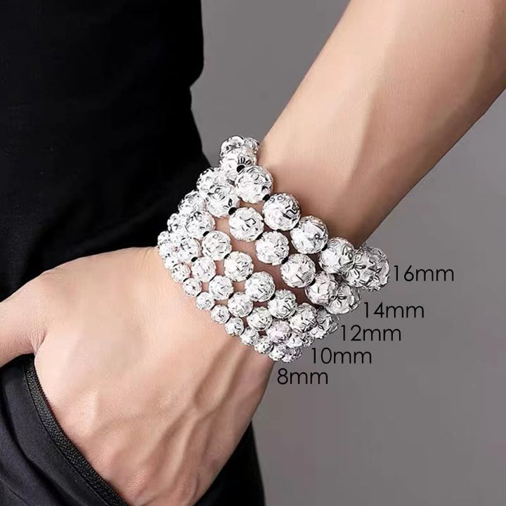 Buddha Stones Tybetańskie Om Mani Padme Hum Rzeźbione Koraliki Amulet Bransoletka