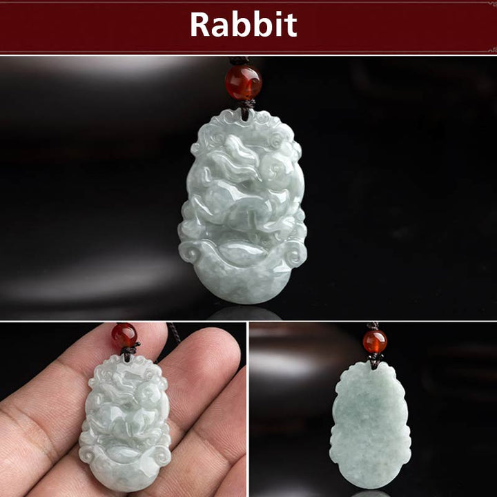Naszyjnik z Buddha Stones Naturalny Jadeit 12 Chiński znak zodiaku Sukces - image 10
