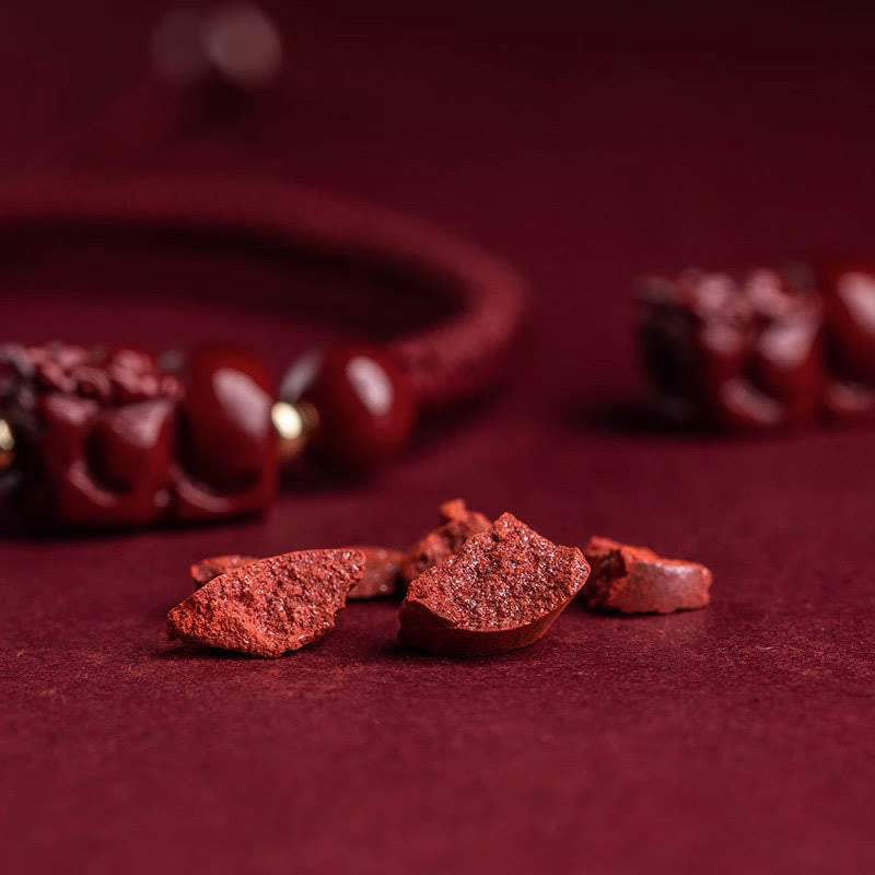 Bransoletka z Buddha Stones 925 srebro 12 chińskich znaków zodiaku z cynobrem