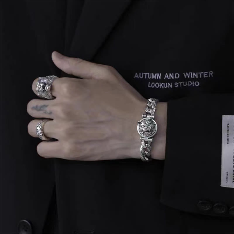 Bransoletka energetyczna szczęścia z motywem kwiatów Buddha Stones i dynastii Tang