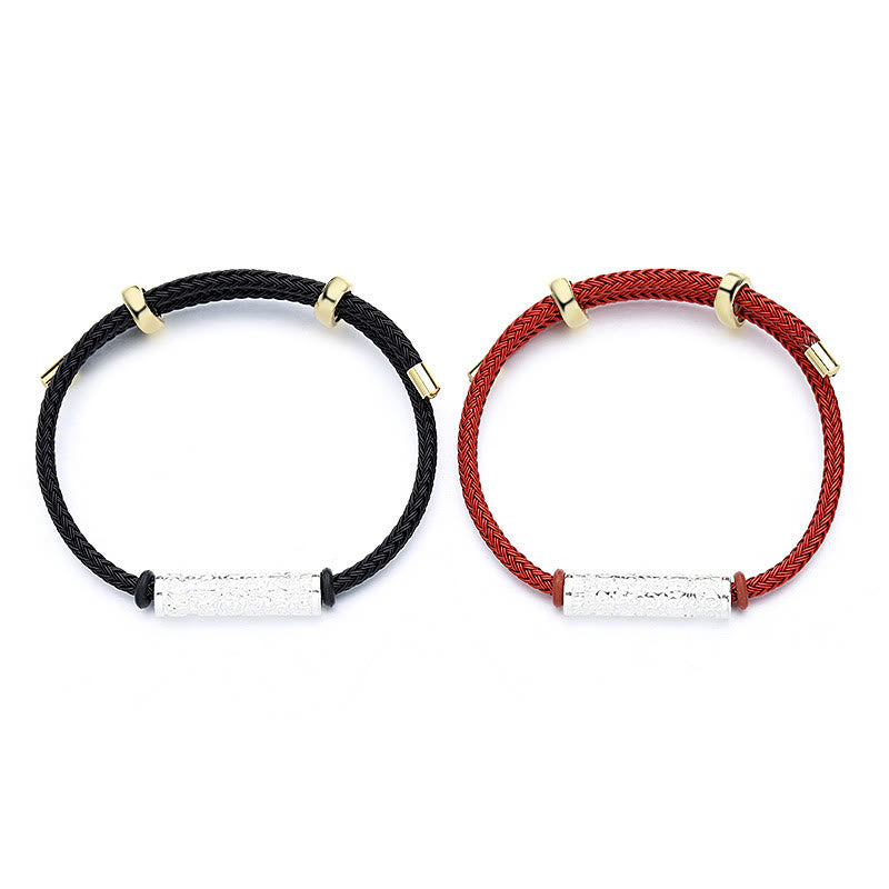 Buddha Stones Tybetańskie Ręcznie Robione Tai Sui Ochrona Liny Siła Pleciona Bransoletka