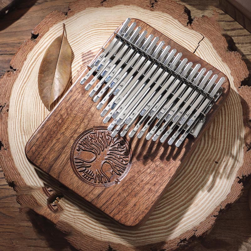 Kalimba 34 klawisze Thumb Piano Tree of Life Design przenośny palec Marimba Piano