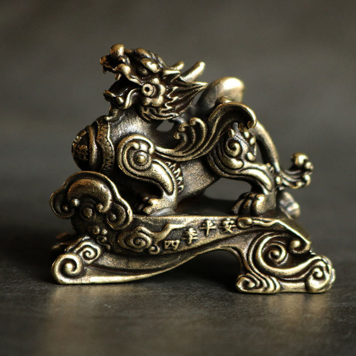 Buddha Stones Ręcznie Robione FengShui PiXiu Miedź Bogactwo Szczęście Dekoracja