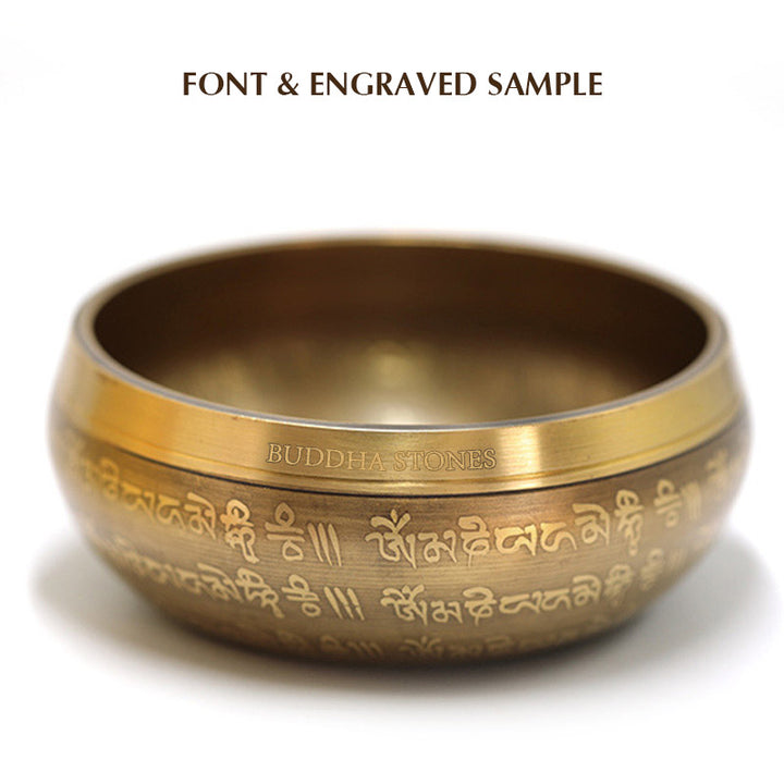 Buddha Stones Tybetańska misa dźwiękowa ręcznie robiona do jogi, uważności i medytacji, zestaw mis śpiewających