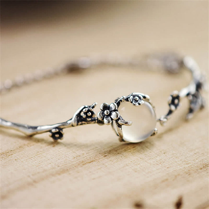 Bransoletka Buddha Stones Plum Blossom Chalcedon Positive