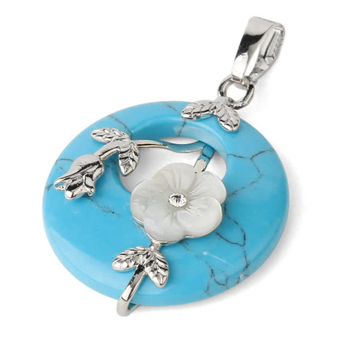 Buddha Stones Różne Kryształy Ametyst Zielony Awenturyn Kwiat Uzdrawiający Naszyjnik Wisiorek