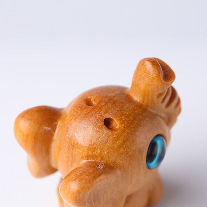 Buddha Stones sandałowe Małe liście Czerwone drzewo sandałowe Zielone drzewo sandałowe Szczęśliwy mini słoń rzeźbiony ochrona dekoracja