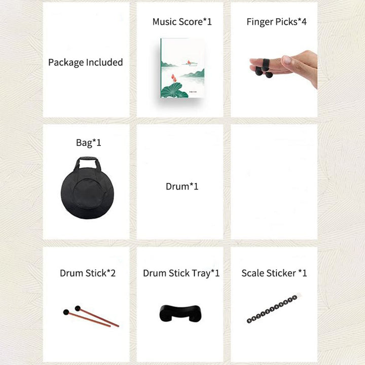 Buddha Stones stalowy językowy Dźwięk uzdrawiający uważność wzór lotosu Joga zestaw perkusyjny 13 nut 12-calowy instrument perkusyjny